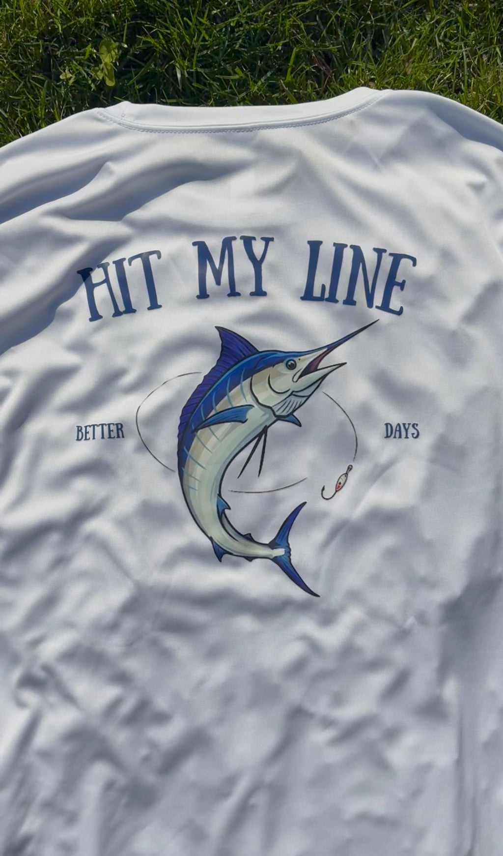 Hit My Line - Fishing long sleeve performance shirt